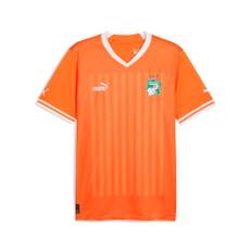 Men's Puma Ivory Coast Home Jersey, Orange, Size XL, Sport - White - XL