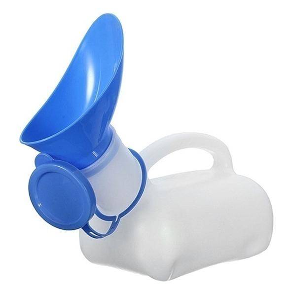 1000ml Kvinna Man Kvinnor Unisex Bärbar Mobil Toalett Bilresor Resor Camping Utomhus Hjälp Flaska Urin Urinal Urineringsanordning MIT blue