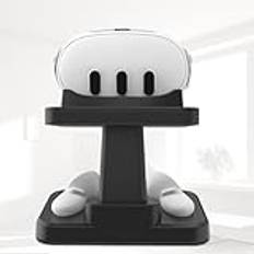Displaystativ, lagringsdisplaystativ VR-tillbehör visningsstativ, AR glasögonhängare för Meta Quest3/3S, VR-kontroller och headset (svart)