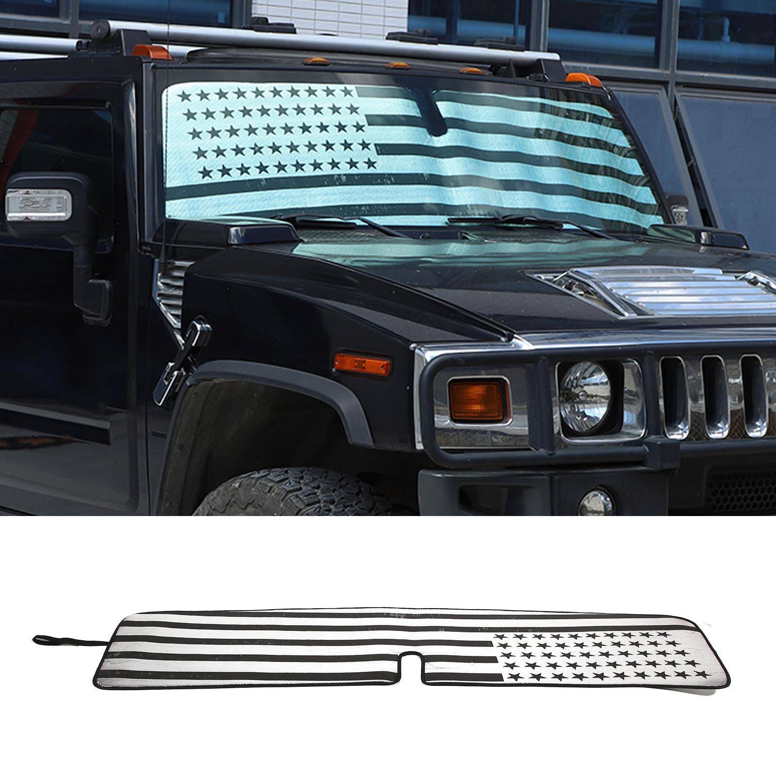 För Hummer H2 H3 2003-2009 Bilstyling Silver Bil Framruta Solskydd Solskyddsdyna för Bil Biltillbehör