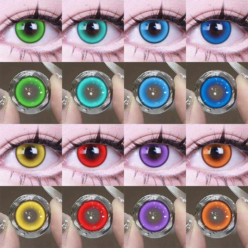 JeweLens Cosplay  Myopia Color Contact Lenses Anime Pupil 6months 1pair Halloween Cute 14.2mm Softlens