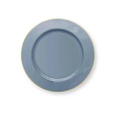 Plate Metal Light Blue 32cm