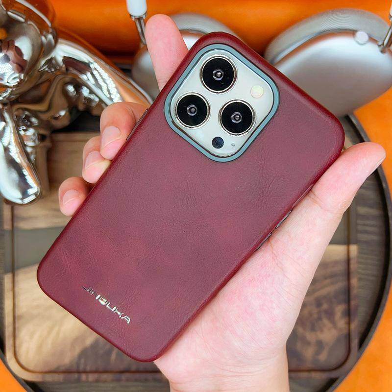 Suitable for Apple 15promax Phone Case, Magnetic Leather, IPhone14/13 Full Cover, 12 Anti-drop Men's Leather Case iPhone 12 6.1 inch