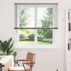 vidaXL Vindues Blind med gardiner Sølv Aluminium