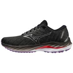 Mizuno Wave Inspire 19 Women's (D Width) Running Shoes, Black/Silver/Bittersweet - 5 UK