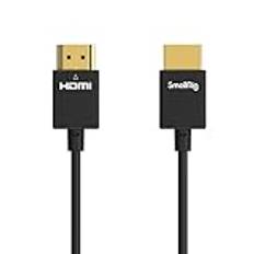 SMALLRIG Upgraded Ultra Thin HDMI Cable 35cm/1.15Ft (A to A), 4K Hyper Super Flexible Slim Cord, High Speed Supports 3D, 4K@60Hz, Ethernet, ARC Type-A Male to Male för Camera, Monitor, Gimbal - 2956B
