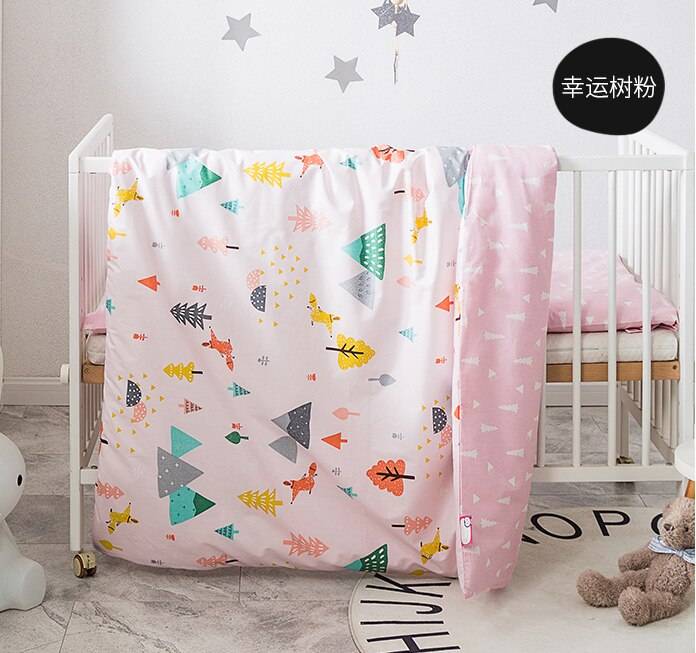 2 st baby sängkläder set 100% bomull spjälsäng sänglinne kit tecknat djur inkluderar örngott påslakan utan fyllnadsmedel - 9