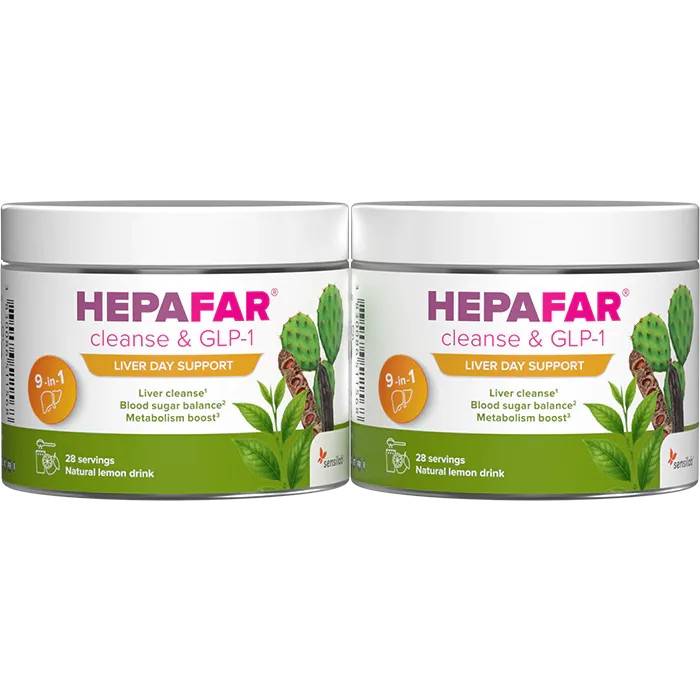 Hepafar Cleanse & GLP-1 2-pack – 9-i-1-dryck för leverrensning