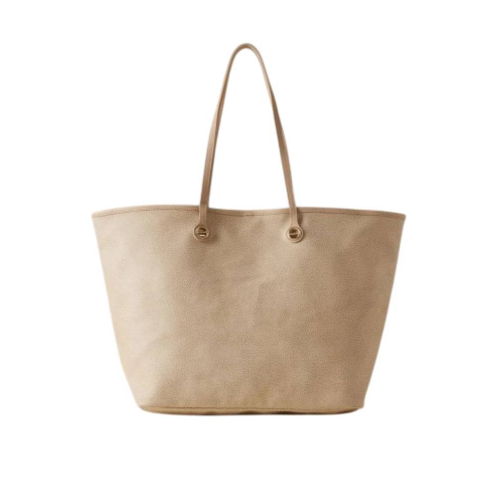 Borbonese Shopping Flight - Tasker - Dame - Beige - ONE SIZE - Læder