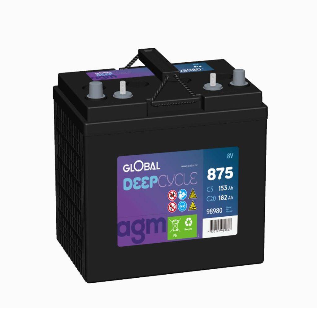 GLOBAL 8V L-875 DC AGM 182Ah 260x 180 x 274mm