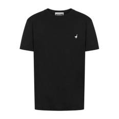 Moschino, Top, Herre, Sort, L, Bomuld, Andenæb Broderet Sort T-shirts og Polos