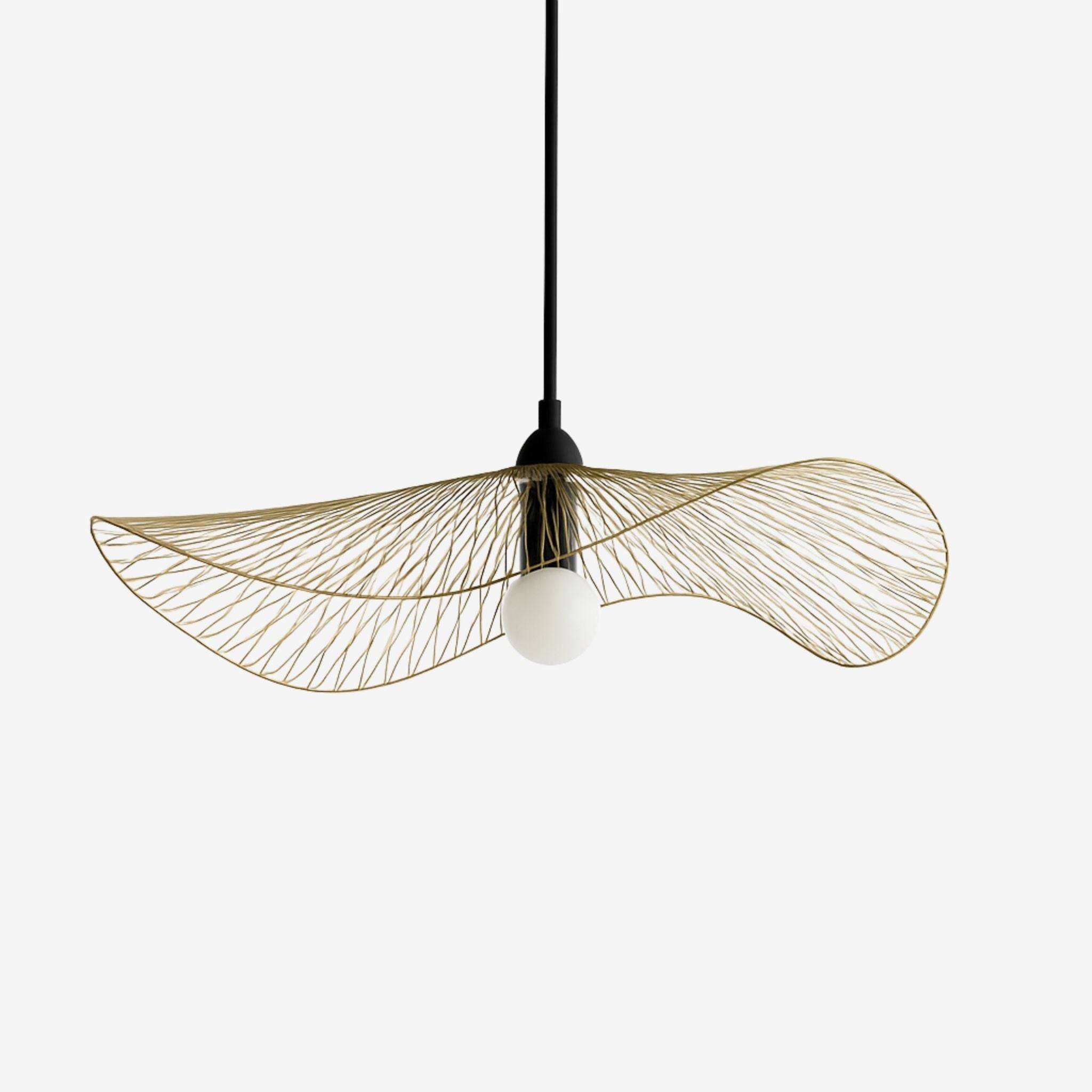 Arbor taklampa, Ø50 cm – Böljande pendellampa i flätad bambu & rotting
