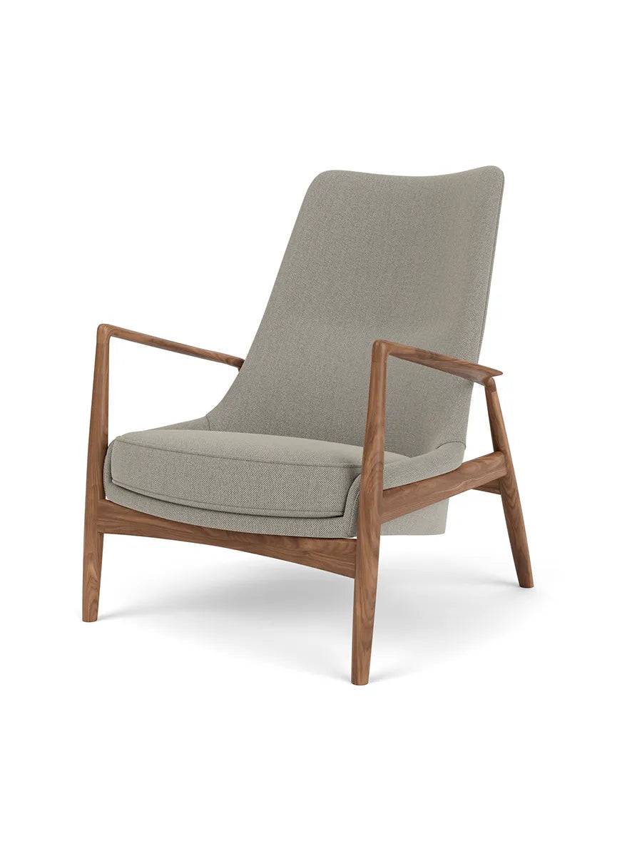 The Seal Lounge Chair, High Back fra Audo Copenhagen Valnød - Re-Wool 218 - Jacobsen Plus