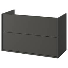 IKEA - HAVBÄCK skab til vask med skuffer, mørkegrå, 100x48x63 cm