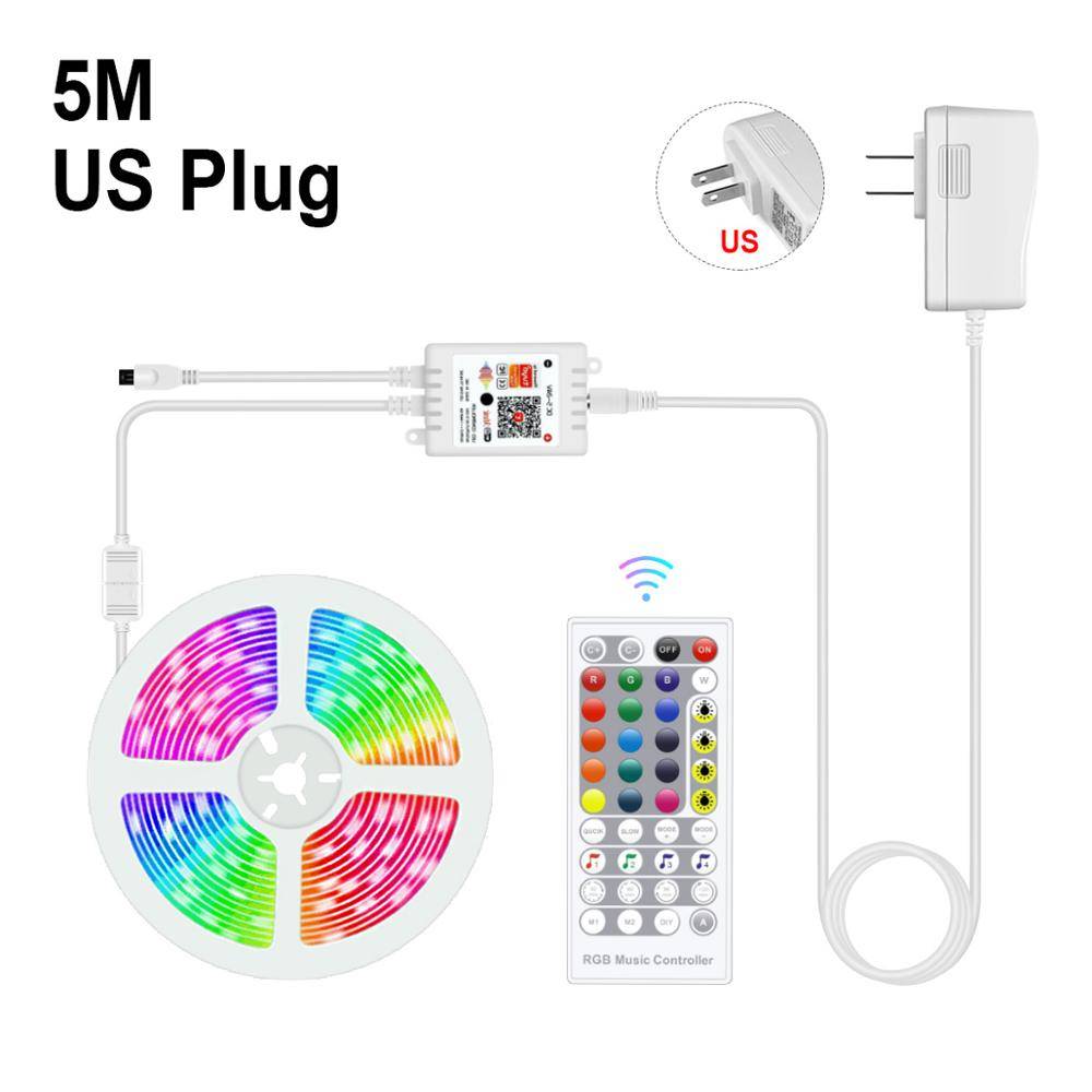Tuya Smart LED Strip RGB 5050 - 5m uppsättning med kontakten