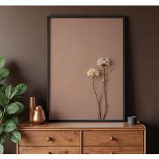 Torkade blommor minimalistisk affisch