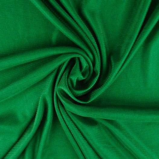 Mørkegrøn Charmeuse Foer Med Stræk - Polyester - Stof i Metervarer