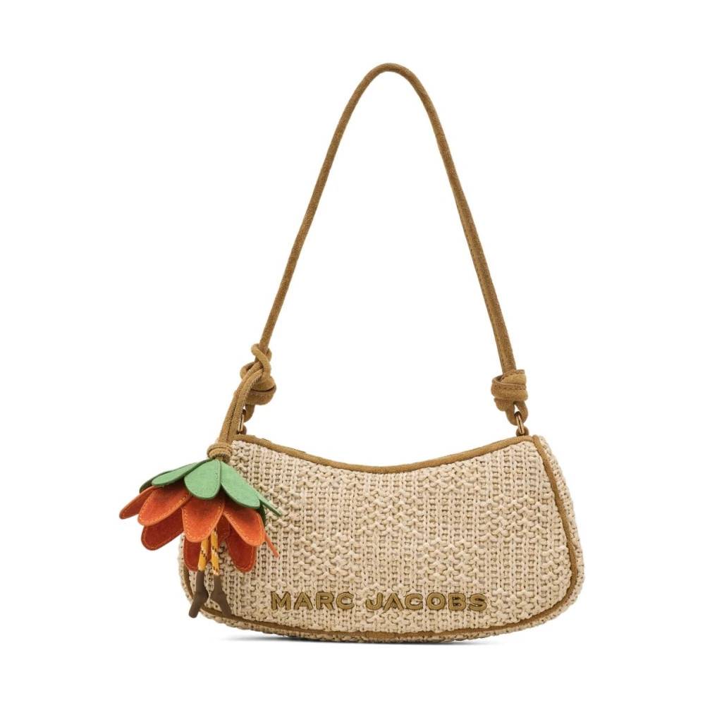 Marc Jacobs The Summer Woven Charm Shoulder Bag - Tasker - Dame - Beige - ONE SIZE - Uld