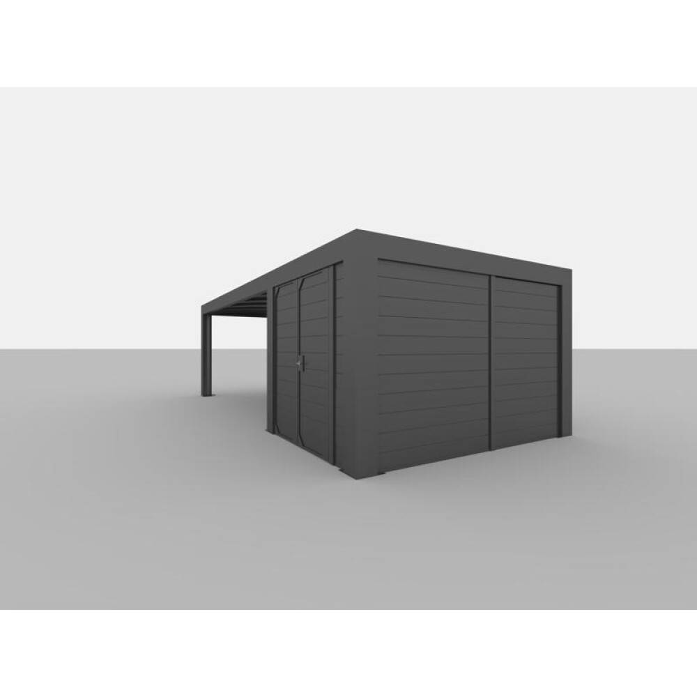 Allview skur Cubus til carport single sort komposit plank