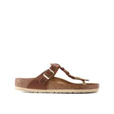 Gizeh Braided Sandal - Cognac Oiled Leather - Women