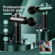 Massagepistol, djupvävnadsmassage för rygg för idrottare för smärtlindring, slagverksmassage med 8 massagehuvuden och tyst borstlös motor, mors dag-pr - Enfärgad (Multi-size)