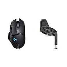 Logitech G 910-005567 Trådlös Spelmus, Svart & Logitech G435 LIGHTSPEED trådlös Bluetooth gaming headset- lättviktiga hörlurar Over-ear, mikrofon, 18t batteri, kompatibelt med Dolby Atmos - Svart