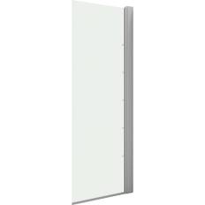 Dansani Match brusevæg, model D+Tower reol, 97 cm, klart glas, satin