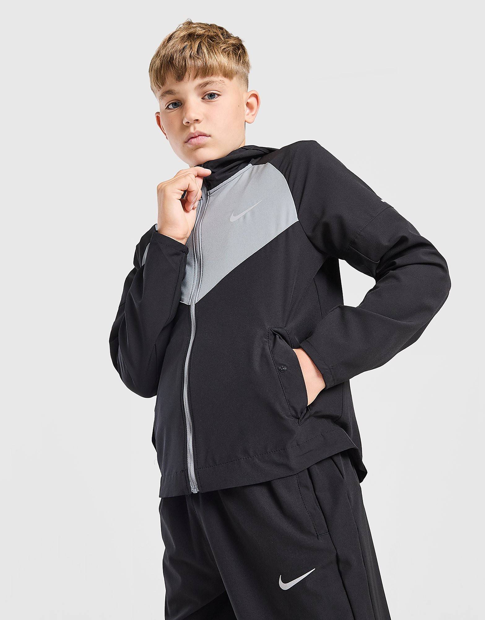 Nike Miler Colour Block Jacket Junior, svart - 12-13Y