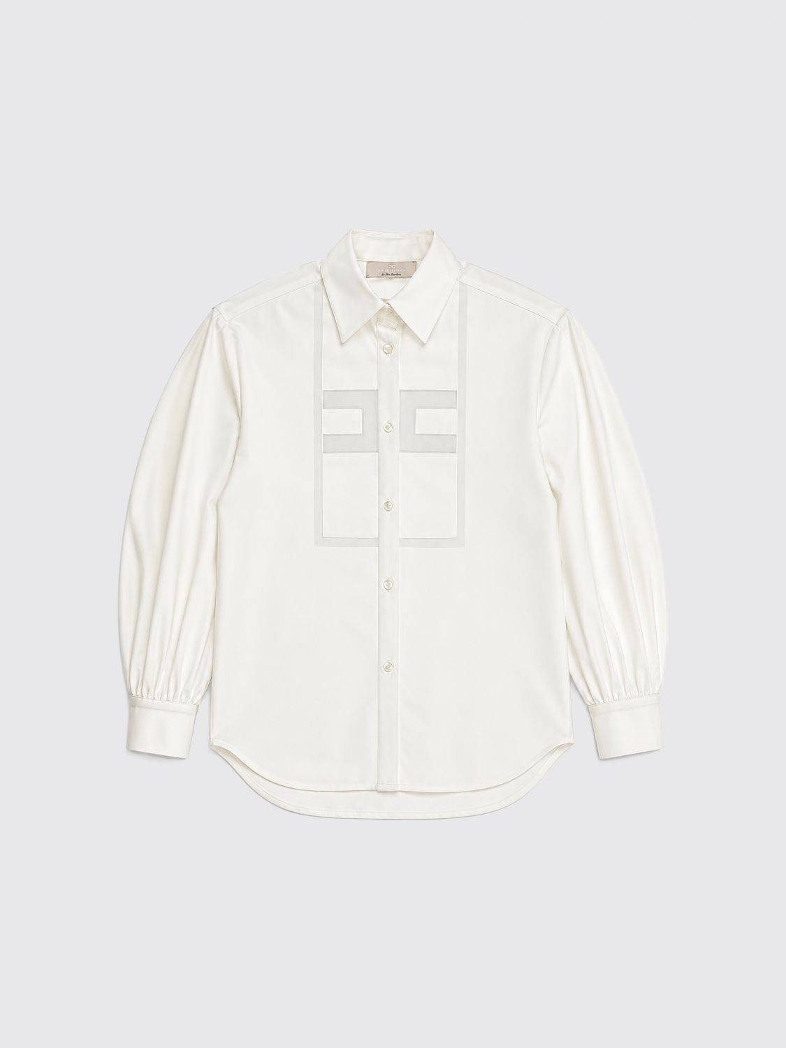 ELISABETTA FRANCHI LA MIA BAMBINA Baumwollhemd mit Monogramm-Muster - 10