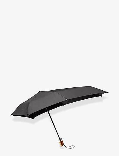 Senz Senz ° mini automatic deluxe foldable storm umbrella, - Paraplyer - PURE BLACK / black