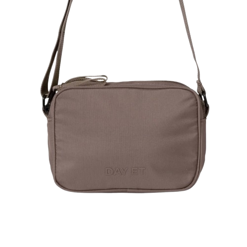 Day Et - Small Tonal Two Zip Crossbody Taske, Major Brown.