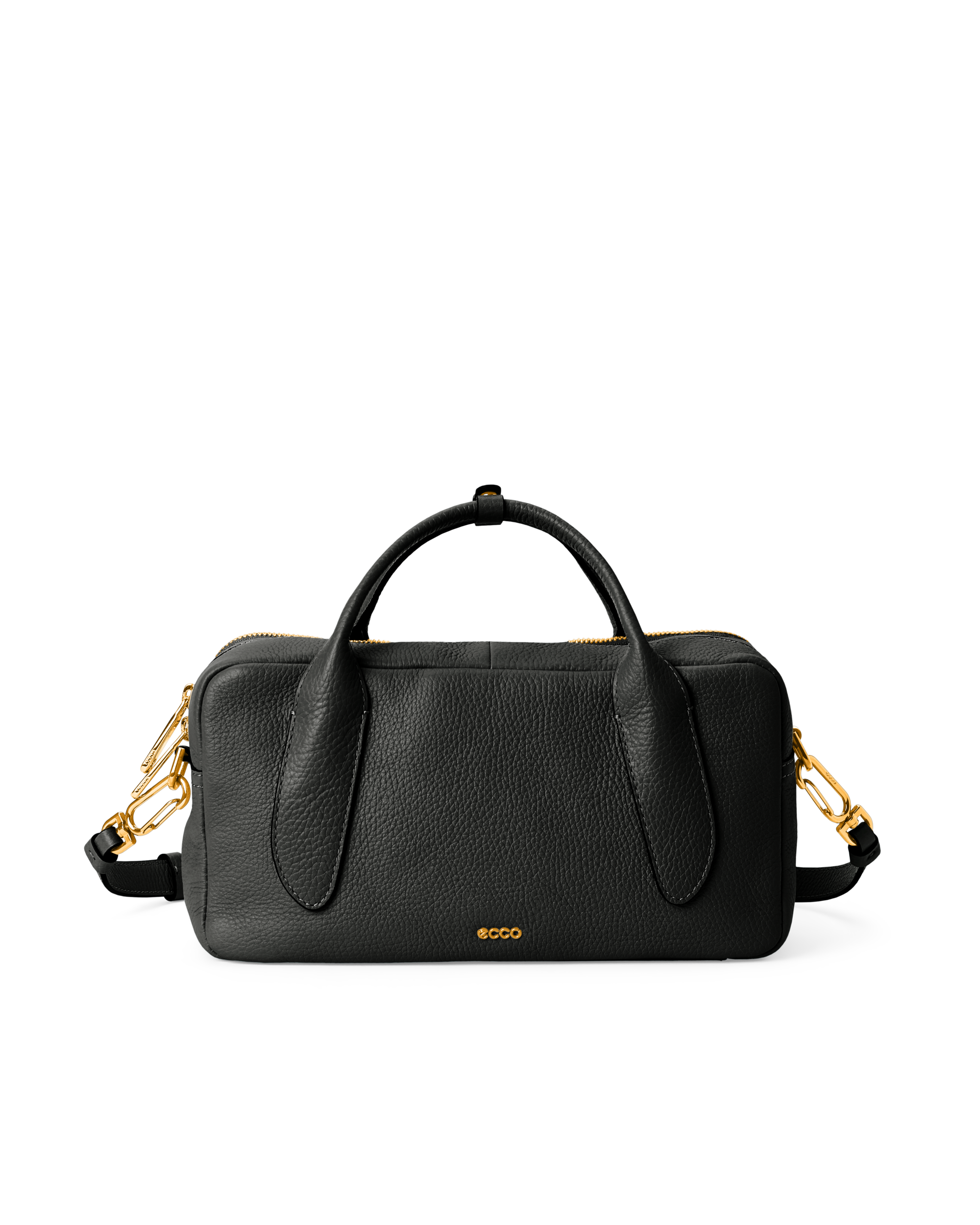 ECCO Bowling Bag M - Bowlingtaske i læder til damer - Sort