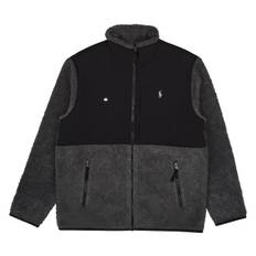 Wind-Blocking Hybrid Jacket Barclay Heather/Polo Black (XL)