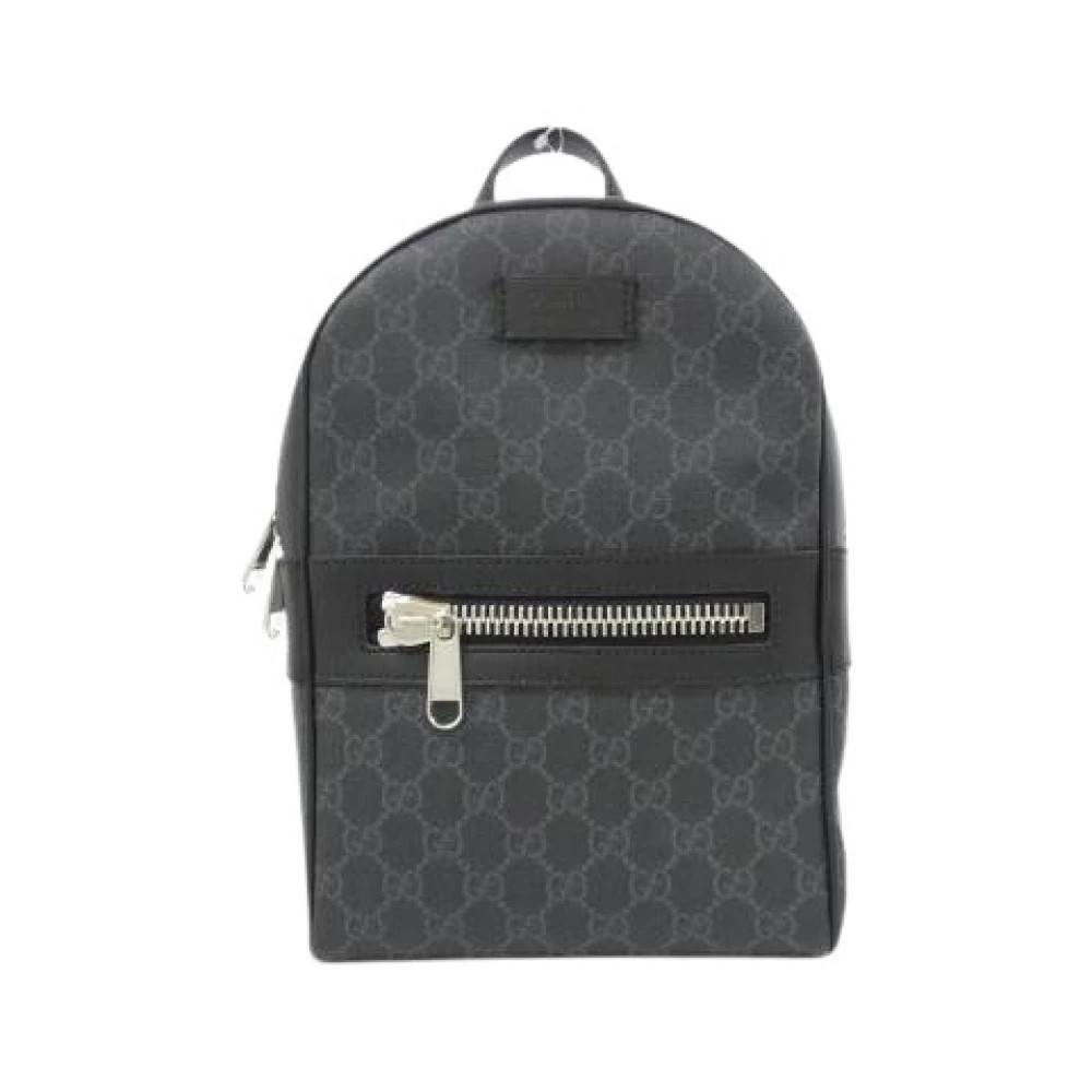 Gucci Vintage Pre-owned GG Supreme Canvas Skuldertaske - Vintage - Herre - Sort - ONE SIZE - Uld