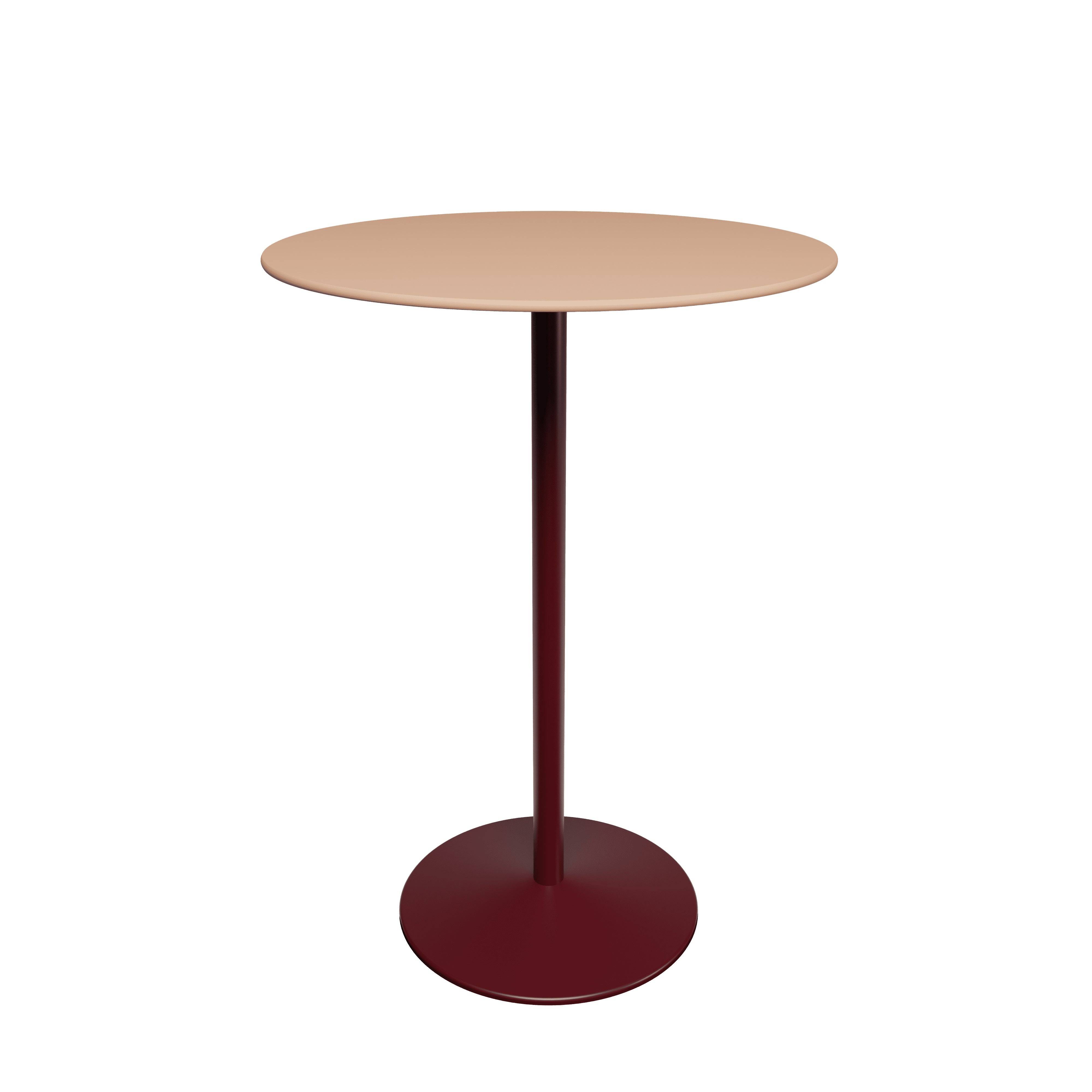 Panton Barbord, Ø75 cm fra Montana Walnut linoleum / Black Red stel - Jacobsen Plus