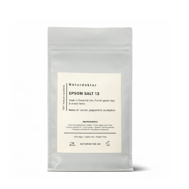 Naturdoktor Epsom Salt Lemon, Pebermynte & Eucalyptus (1 kg)