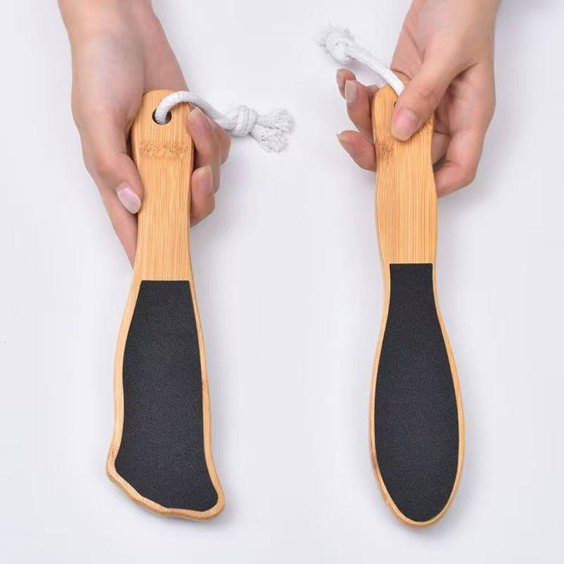 Professional Bamboo Foot Grater - Double-Sided for Smoother & Softer Feet, Effortless Pedicure at Home & Salon