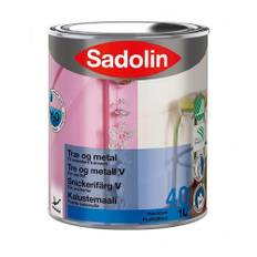 Sadolin træ- og metalmaling halvblank hvid 1 L