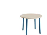 (ComputerSalg) Bord Add 590, Ø900 mm, højde 900 mm, hvidpigmenteret eg laminat på gult stel