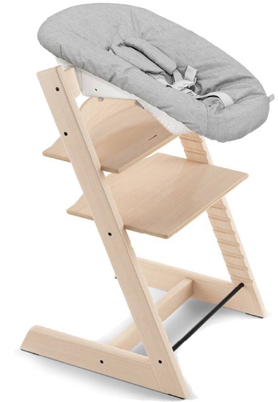 Stokke Tripp Trapp Matstol inkl. Newborn Set, Natural/Grey
