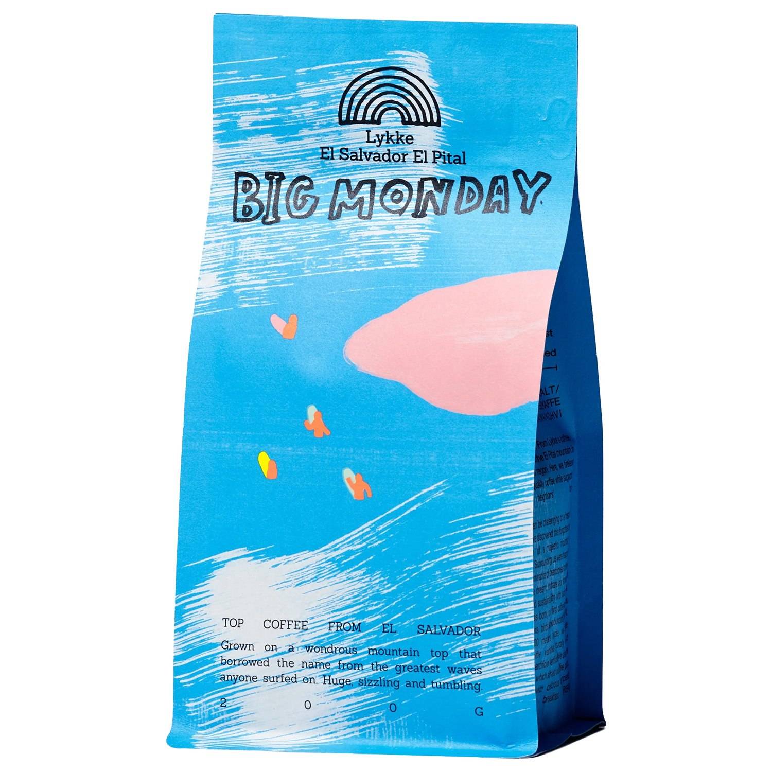 Lykke Kaffegårdar Big Monday Kaffebönor Hela, 250 g