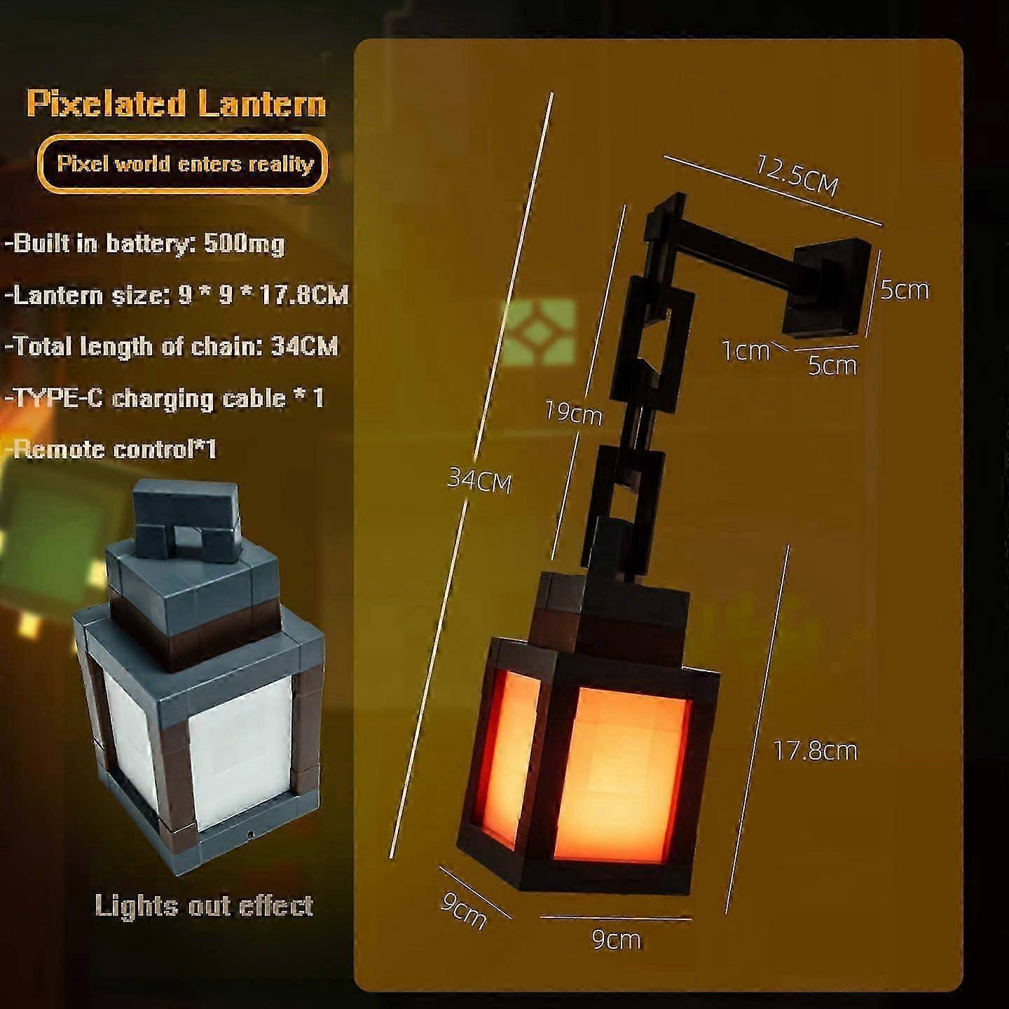 Lykt Nattlampa 16Färger LED, Uppladdningsbar Nattlampa Med Fjärrkontroll, Sänglampa, Cosplay-present För Pojkar