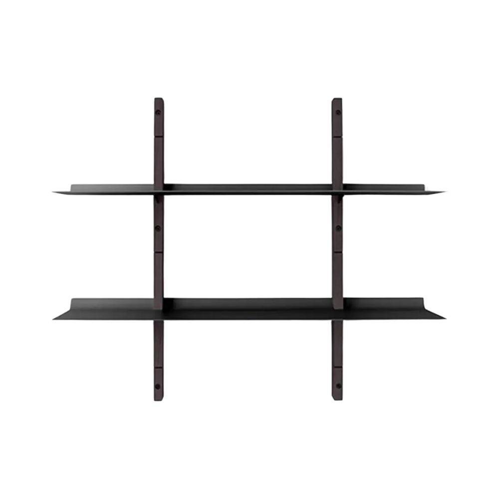 VÄNTA med att sitta Smile Set (H67,5 cm) Vägghylla Smoked Oak/Svart