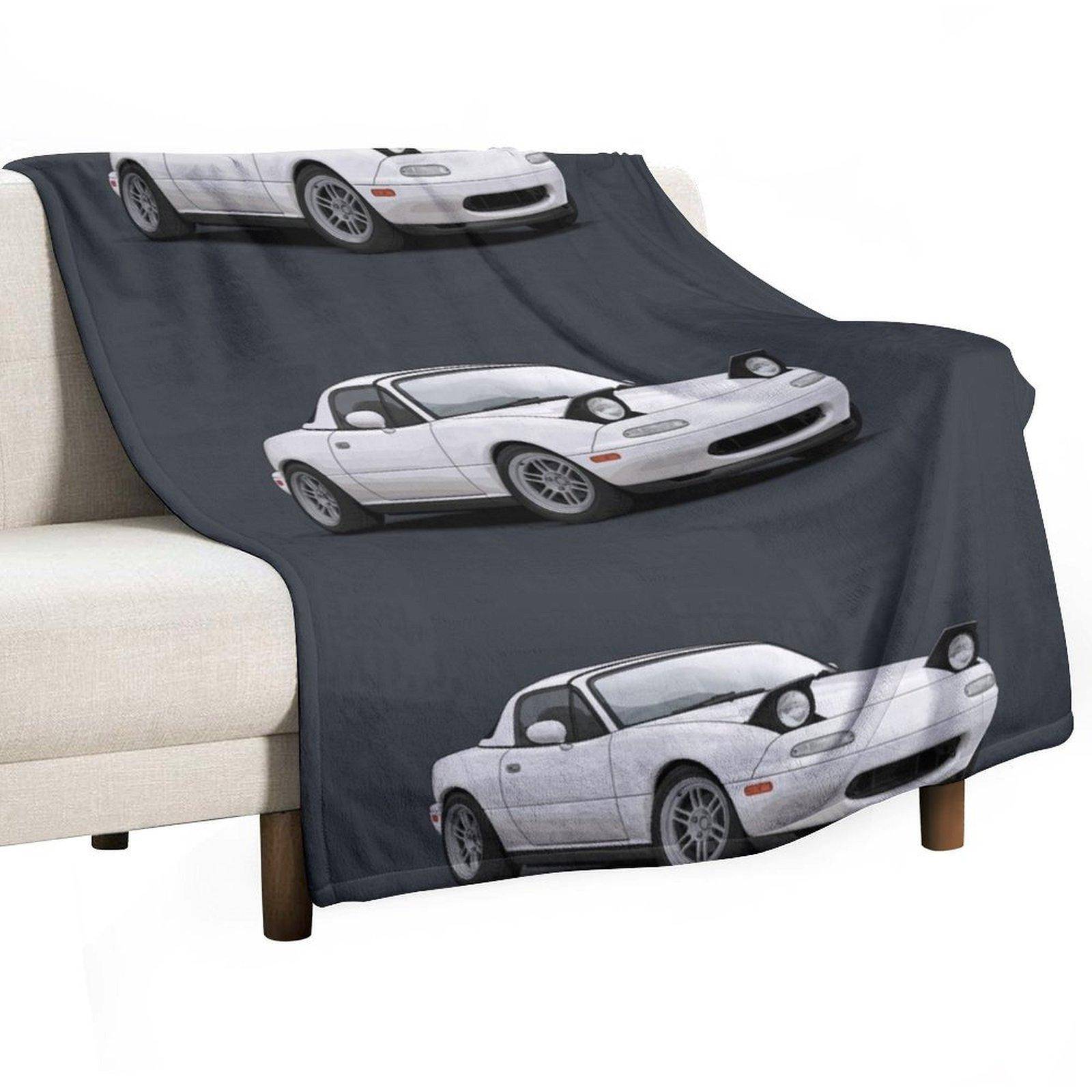 Mx5 / Miata NA MK1 illustration Pläd Mjuk Stor Lyxig St Mångsidig Mjukaste Värmepläd För Resa onsdag Plädar