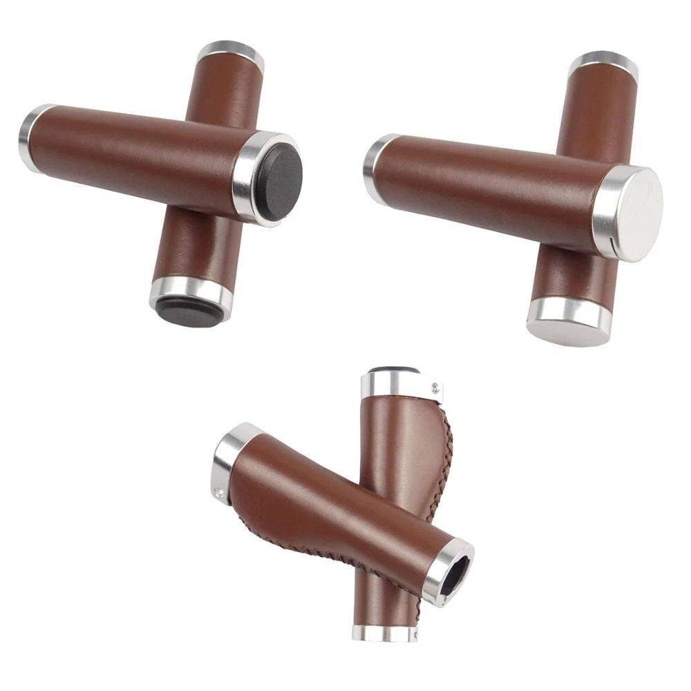 Leather Vintage Bicycle Grips Bike Handlebar Grips Leather Bicycle Grips Bicycle Grips Cover