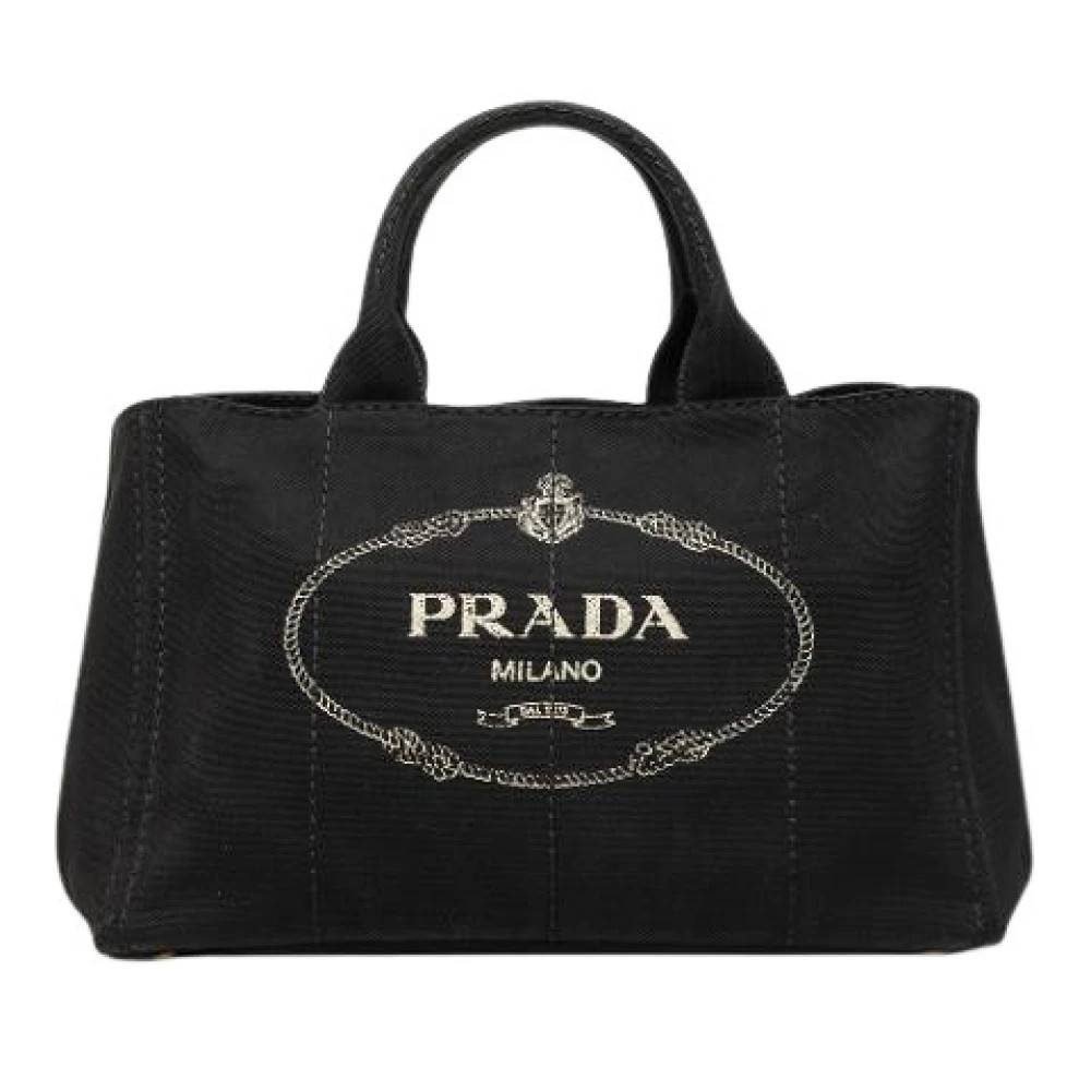 Prada Vintage Pre-owned Canvas Satchel - Vintage - Dame - Sort - ONE SIZE -