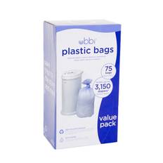 Ubbi plastpåse till blöjhink, 75-pack