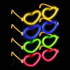 Glowstickbriller Hjerte - Gul