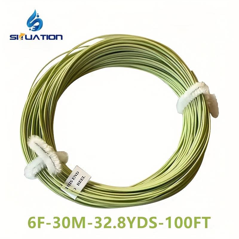 Fly Fishing Line 4f-8f Olive Fishing Line 32.8yds-100ft Made Lightweight And Smooth Suitable For Precise Throwing Easy To Fish Lure Long-distance Fly Fishing Line