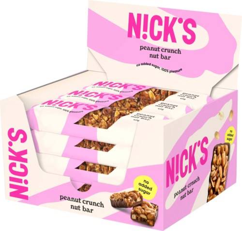 NICK'S Nut bar peanut crunch 40 g x 12